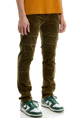 KNB3334 Olive | KDNK Skinny Stretch Jeans Men