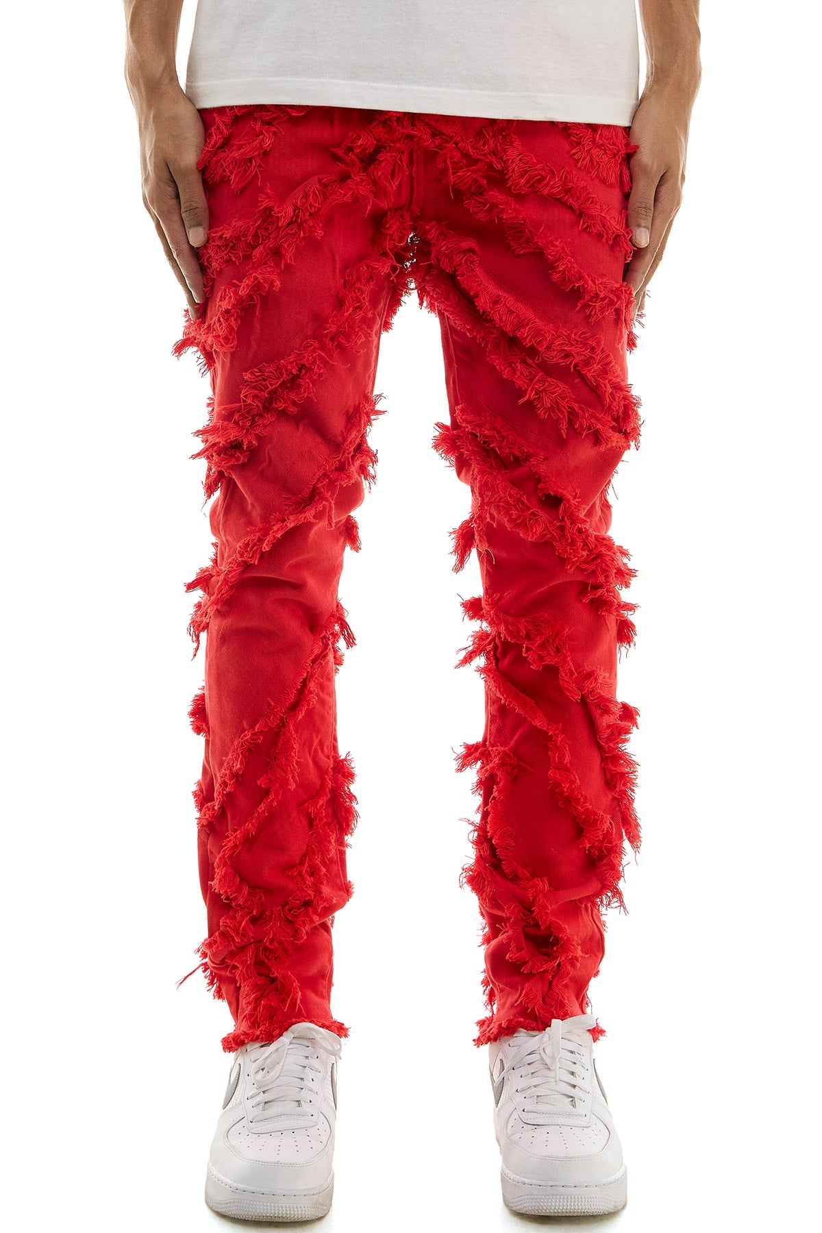 KNB3363 Red | KDNK Skinny Stretch Jeans Men