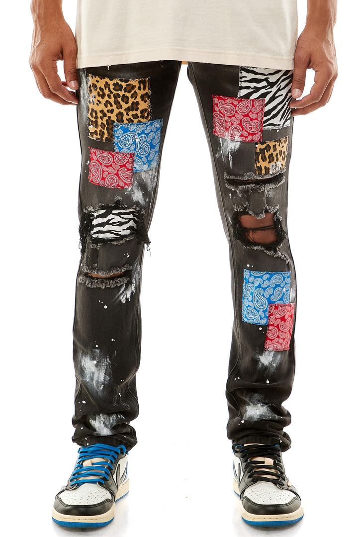 KND4387 Black | KDNK Skinny Stretch Jeans Men