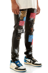 KND4387 Black | KDNK Skinny Stretch Jeans Men