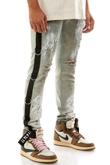 KND4403 Blue | KDNK Skinny Stretch Jeans Men