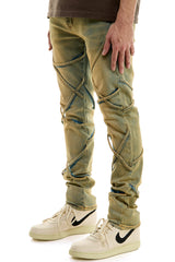 KND4618 T.Blue | KDNK Tinted Blue Skinny Stretch Jeans Men