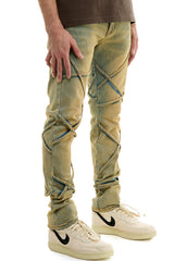 KND4618 T.Blue | KDNK Tinted Blue Skinny Stretch Jeans Men