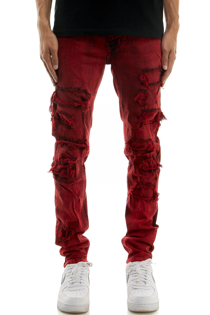 KND4651 Red | KDNK Skinny Stretch Jeans Men