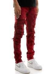 KND4651 Red | KDNK Skinny Stretch Jeans Men