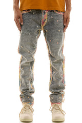 KND4668 Grey | KDNK Ankle Zip Skinny Stretch Jeans Men