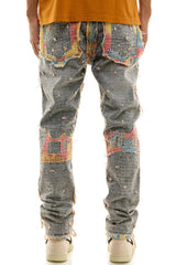 KND4668 Grey | KDNK Ankle Zip Skinny Stretch Jeans Men