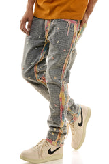 KND4668 Grey | KDNK Ankle Zip Skinny Stretch Jeans Men