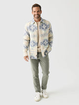 Faherty Brand Men's Doug Good Feather Surf Flannel Spring Star Nation MWF2430
