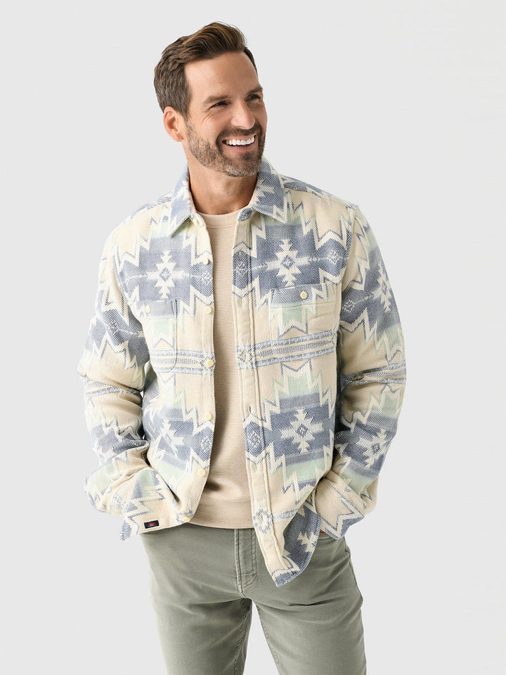 Faherty Brand Men's Doug Good Feather Surf Flannel Spring Star Nation MWF2430