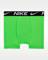 Nike Micro Print Boxer Briefs 3-Pack Big Kids Underwear Black / Green Spark 9N0845-E7O