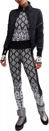 FP Movement Women's Myoko Jacquard Base Leggings Onyx OB1745741HO24