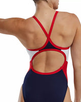 TYR Women's Durafast Elite Diamondfit Swimsuit Red White Navy P04047H