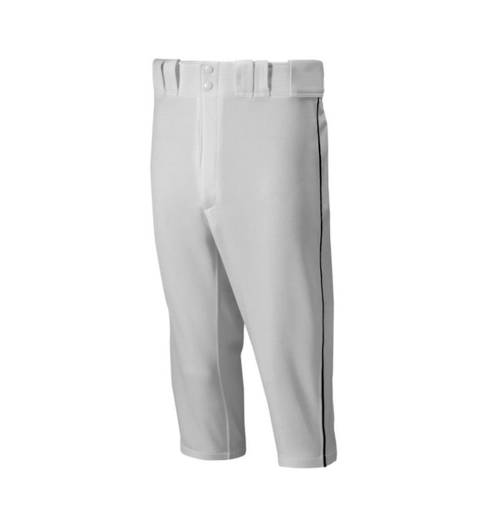 Mizuno Men’s Premier Short Piped Baseball Pants Grey/Black 350409