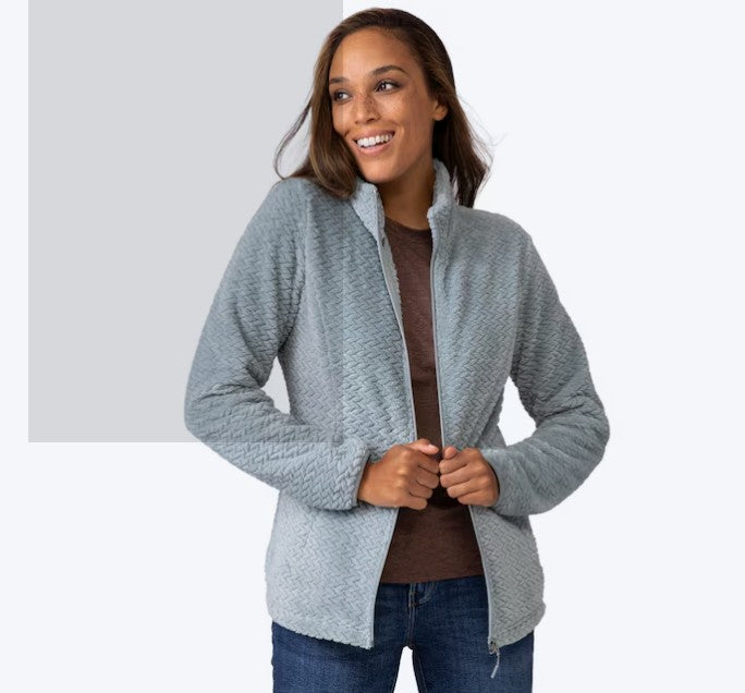 Free Country Braided Butter Pile Fleece Jacket Willow - 63LOF4842