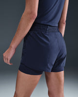 Nike One Women's Dri-FIT High-Waisted 3" 2-in-1 Shorts Armor Navy DX6010FA24