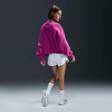 Nike Sportswear Phoenix Fleece Oversized Crewneck Sweatshirt Beyond Hot Fuchsia - DQ5733HO24