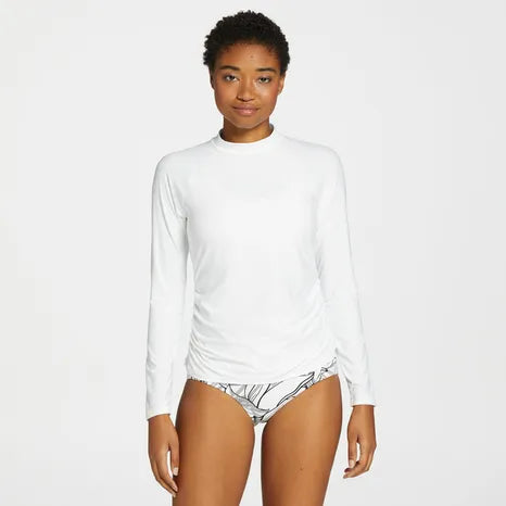 Calia Long Sleeve Swim Rashguard Pure White WSA23800