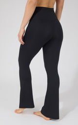 90 Degree by Reflex Lux Madison High Elastic Free Crossover Waist Flared Leg Pant Black PY72699