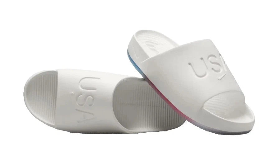 Nike Calm Slide USA Men's Slides White/Red FV5601-100