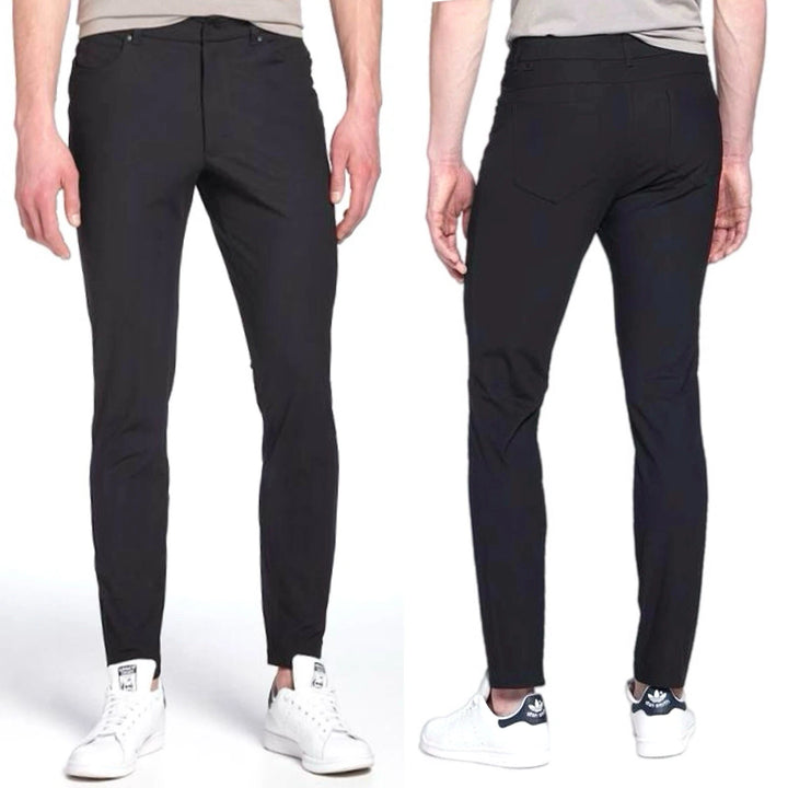 VRST Men's Limitless Athletic Fit 5 Pocket Pant Pure Black MAX200450