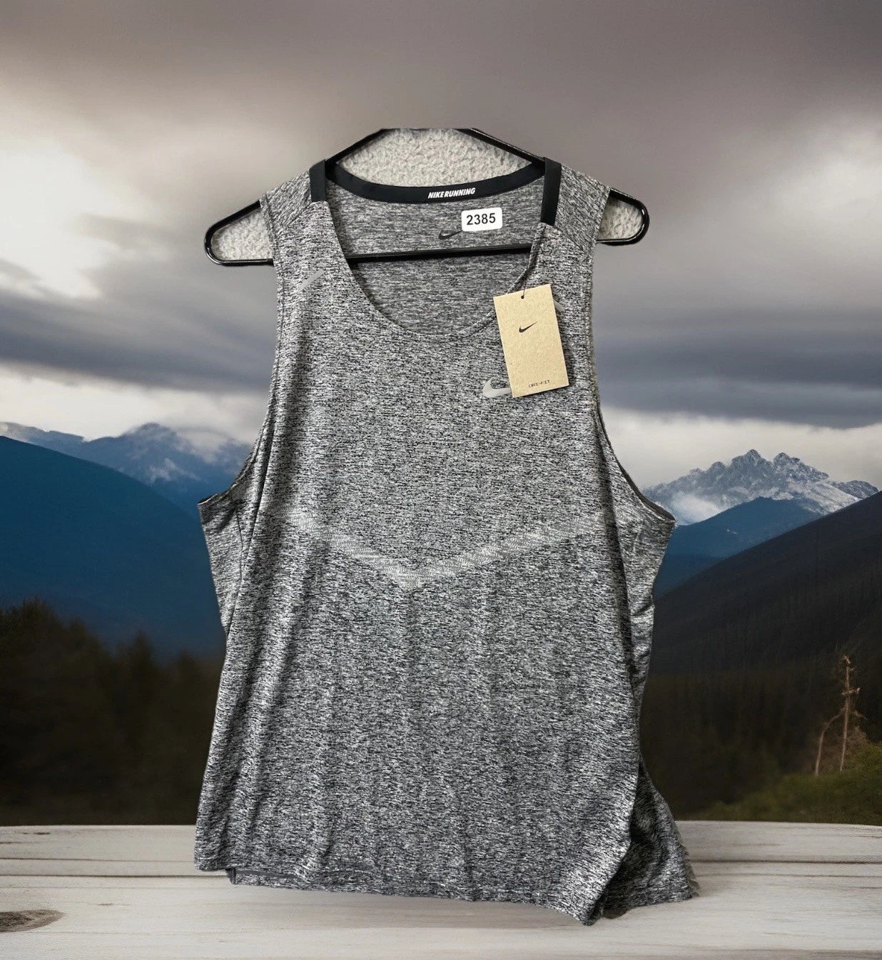 Nike Dri-FIT Rise 365 Running Tank Top Smoke Gray CZ9179