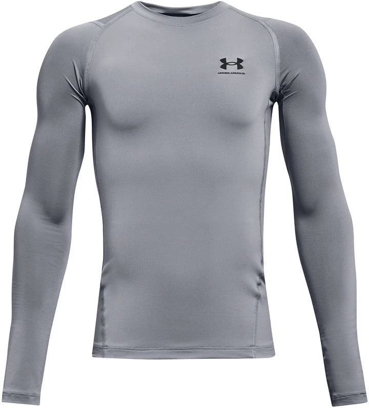 Under Armour Boys' HeatGear Armour Long Sleeve Shirt Steel Black 1361731