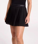 Calia Pleated Mesh High Waist Shorts Pure Black WAX14221