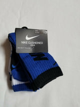 Nike Cushioned Crew Kids Everyday Socks 3 Pack Game Royal BN0679