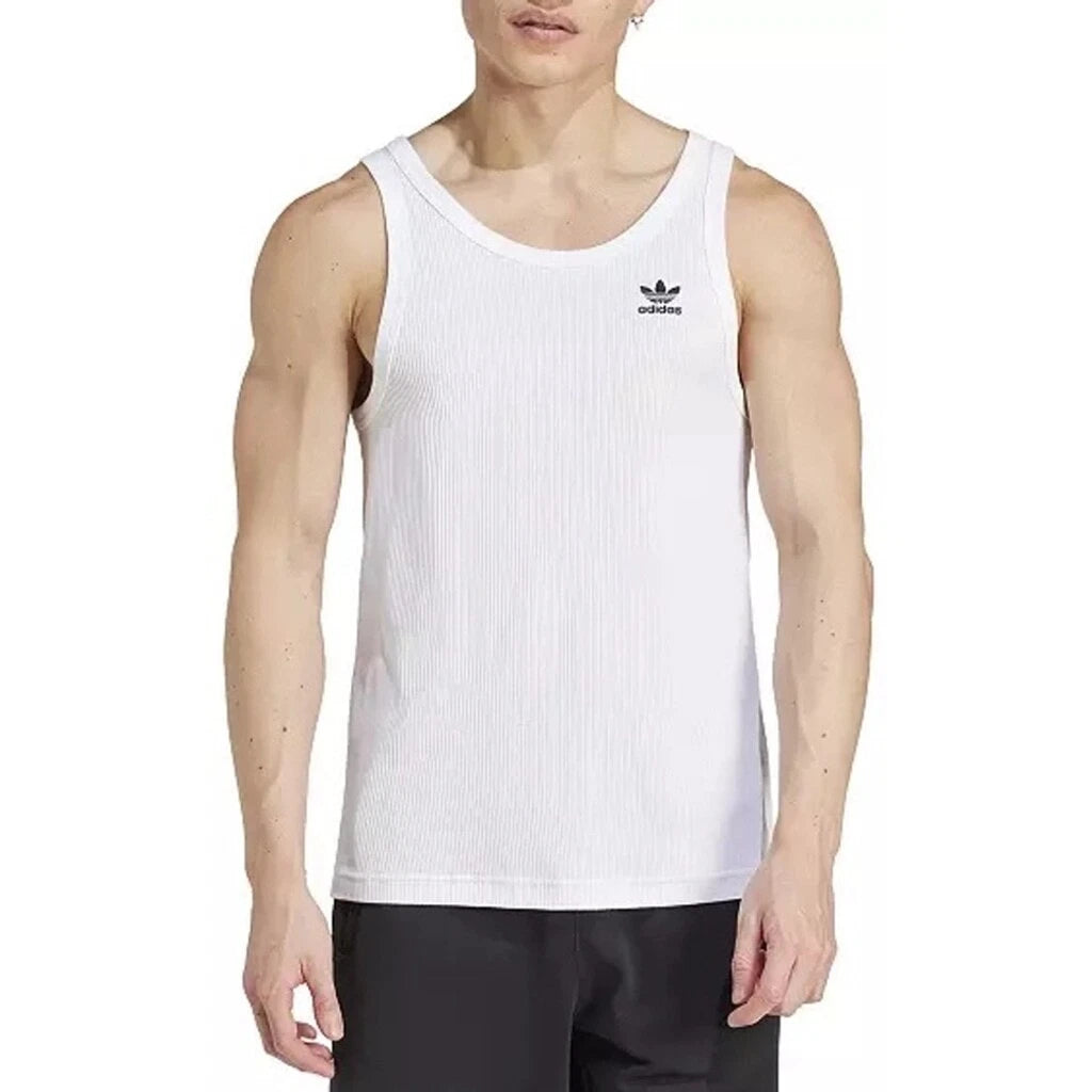 adidas Men's Essential Tank Top White Black S2325M101