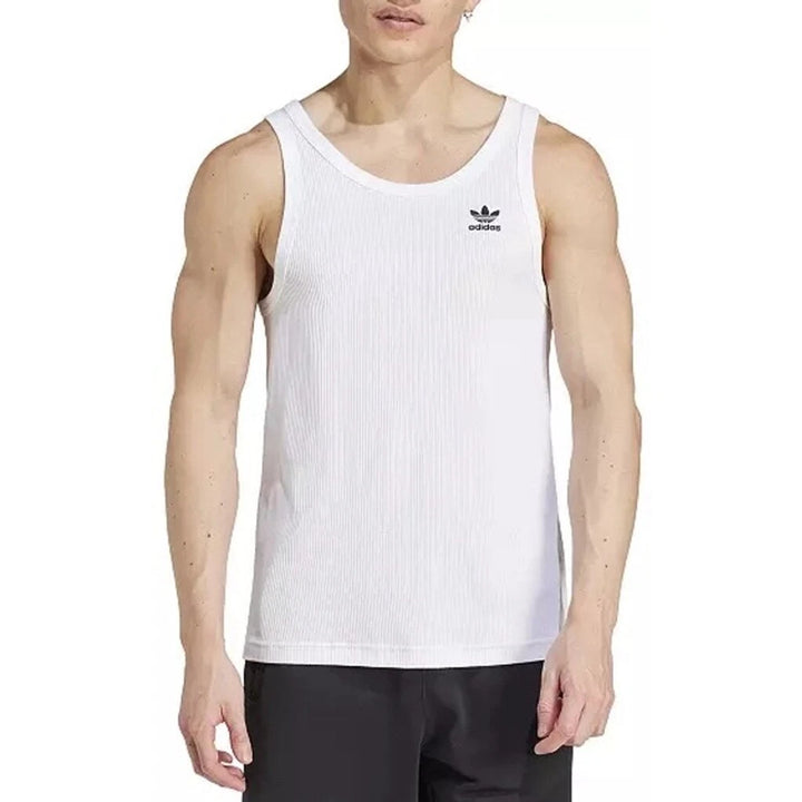 adidas Men's Essential Tank Top White Black S2325M101