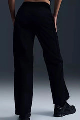 Nike Windrunner High-Waisted Woven Open-Hem Pants Women Black FV7655