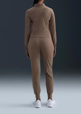 Nike Zenvy Dri-FIT Full Zip Long Sleeve Top Women Medium Brown FV7423SP25