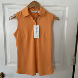 Walter Hagen Shirt Women’s Clubhouse Sleeveless Golf Polo Solar Orange WGH11800F