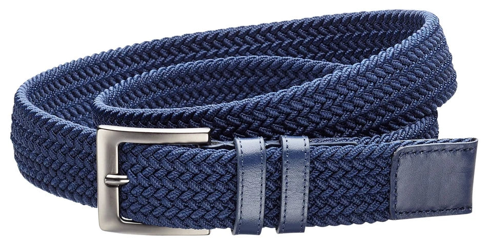 Walter Hagen Golf Belt Men's Stretch Braided Adjustable Buckle Navy MGA15215