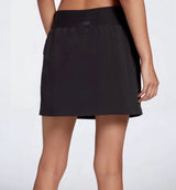 Calia Truelight Mid Rise Cargo Skort Pure Black WAX12306