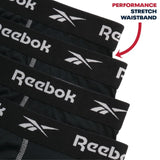 Reebok Men's 4 Pack Stretch Performance Boxer Briefs Black RVM233PB43