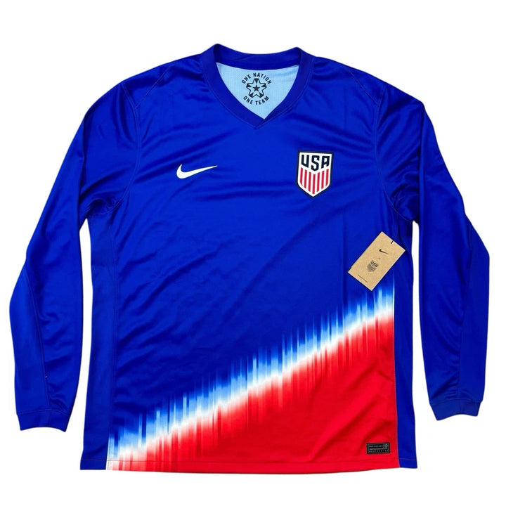 Nike Team USA 2024 Men's Long Sleeve Soccer Jersey Blue FJ1263-417-CP10