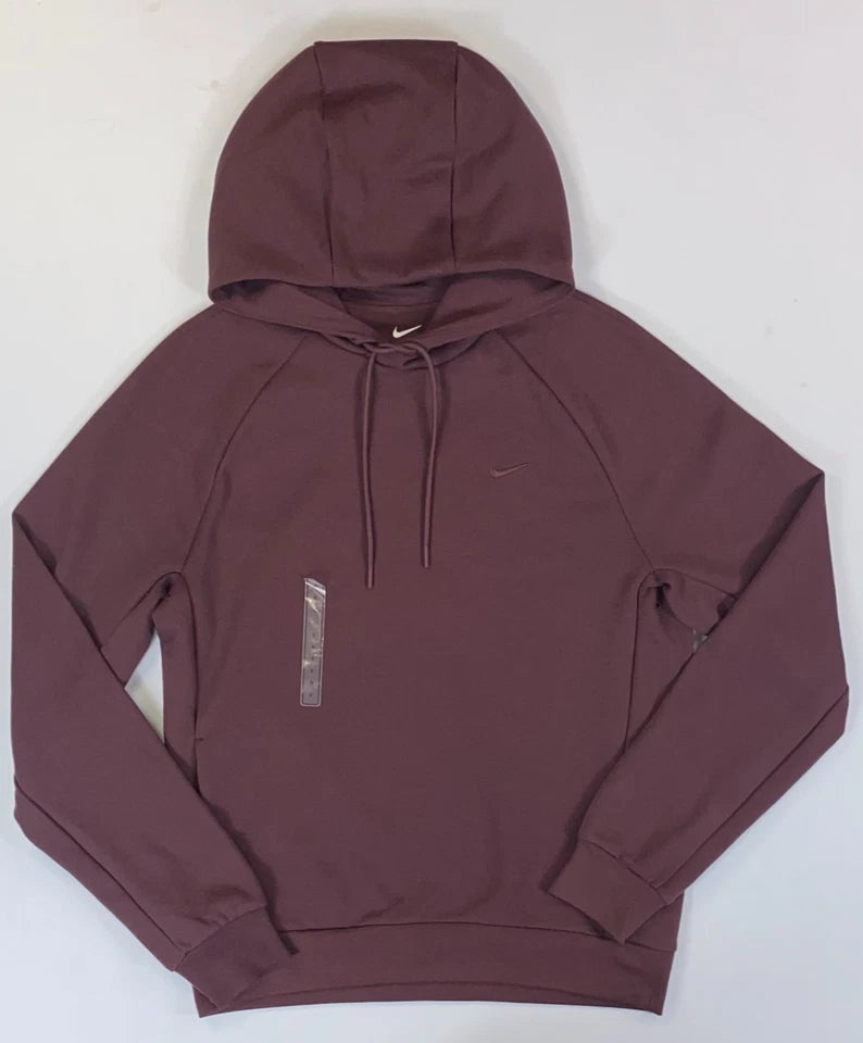 Nike Men's Primary Dri-FIT UV Pullover Versatile Hoodie Burgundy Crush FZ0969